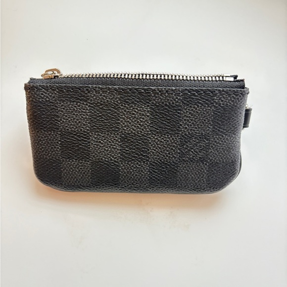 Louis Vuitton Key Pouch Monogram Black Animal Print Zipper Coin Card Holder - Picture 2 of 13